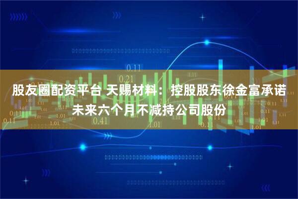 股友圈配资平台 天赐材料：控股股东徐金富承诺未来六个月不减持公司股份